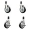 Service Caster 5 Inch 316SS Black Poly Swivel 1-5/8 Inch Expanding Stem Caster Brake SCC, 2PK SS316EX20S514-PPUB-BLK-2-TLB-2-158 - alternate 1
